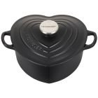 Le Creuset Signature Figural Heart Cocotte With Stainless Steel Knob| Licorice