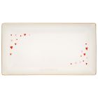 Le Creuset L' Amour Rectangular Hostess Tray With Heart Applique| White