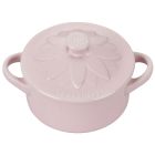 Le Creuset 8oz. Mini Round Cocotte with Flower Lid | Chiffon Pink