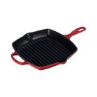 LS2021-2667 Le Creuset 10" Cerise / Cherry Red Signature Square Skillet Grill Fry Pan