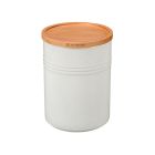  Le Creuset 2 1/2 qt. [5 1/2" diameter] Canister with Wood Lid - White (Storage Containers) PG1519-1416