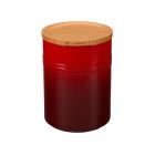 Le Creuset 2 1/2 qt. [5 1/2" diameter] Canister with Wood Lid - Cerise Red (Storage Containers) PG1519-1467