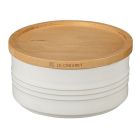 Le Creuset 23 oz. [5 1/2" diameter] Canister with Wood Lid, White (Storage Containers) PG1517-1416