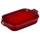 Le Creuset 2.75 Qt. Rectangular Heritage Baking Dish with Platter Lid | Cerise/Cherry Red