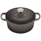 Le Creuset 2 Qt. Round Signature Cast Iron French Oven with   Stainless Steel Knob | Oyster Grey

