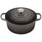 Le Creuset 4.5 Qt. Round Signature Dutch Oven with Stainless   Steel Knob| Oyster Grey

