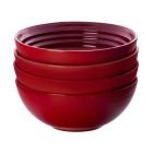 Le Creuset Vancouver 22oz Soup Bowls - Set of 4 | Cerise/Cherry Red