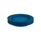 Le Creuset 10.5” Dinner Plate Set of Four (Marseille Blue)