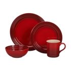 Le Creuset 16-Piece Dinnerware Set in Cerise/Cherry Red - PGWSV16T-0367