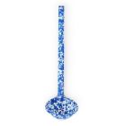 image shows Crow Canyon 12" Ladle | Blue Splatter  against a blank, white background
 Image