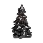 image shows Mosser Glass Holiday Collection 8" Tree Figurine | Black Raspberry against a blank, white background Image