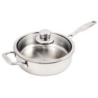 Swiss Diamond Premium Clad 4.2-Quart Sauté Pan with Lid