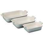 Le Creuset Heritage Rectangular Dishes Set of 3 | Sea Salt