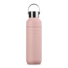  image shows Le Creuset On The Go 16oz Stainless Steel Water Bottle | Shell Pink against a blank, white background Image