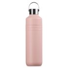 image shows Le Creuset On The Go 33oz Stainless Steel Water Bottle | Shell Pink  against a blank, white background Image