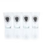 Fiesta SKULL AND VINE 16-Ounce Clear Cooler Glassware - Set of 4