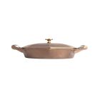 image shows FINEX 14" Cast Iron Skillet with Lid against a blank, white background Image
