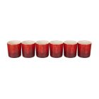 Le Creuset 12oz London Mugs Set of 6 | Cerise/Cherry Red