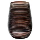 Stolzle 15.75oz Twister Glass Tumblers - Set of 6 | Black & Bronze