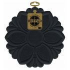Talisman Designs Silicone Pot Holder/Trivet/Multi-Tool - Black Flower