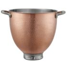 image shows KitchenAid 5-Quart Hammered Cooper Stainless Steel Bowl | Fits 4.5-Quart & 5-Quart KitchenAid Tilt-Head Stand Mixers against a blank, white background Image