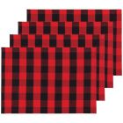 Single placemat from the Now Designs Second Spin Recycled 13" x 20" Placemats (Set of 4) | Buffalo Check