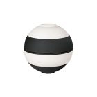 image shows Villeroy & Boch Iconic La Petite Boule 5-Piece Snacking Set | Black and White against a blank, white background Image