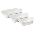 Le Creuset Heritage Rectangular Dishes Set of 3 | White