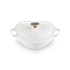 Le Creuset 1.25 Qt. Shallow Heart Dutch Ovens |  White Image