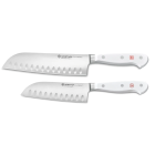 W&Uuml;STHOF Factory Second Classic 2-Piece Santoku Set | White  Image