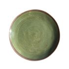 image shows TarHong Retreat Pottery 8.4" Salad Plate | Green against a blank, white background
 Image