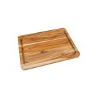 image shows Lipper International Teak Edge Grain Cutting Board | Medium  against a blank, white background Image