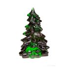 image shows Mosser Glass Holiday Collection 5.5" Tree Figurine | Hunter Green  against a blank, white background Image