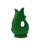 image shows Wade Ceramics Large Gluggle Jug | Green against a blank, white background   Image