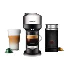 image shows Nespresso Vertuo Next Premium Coffee & Espresso Machine with Aeroccino by De'Longhi | Chrome against a blank, white background
 Image