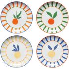 image shows Danica Jubilee Citrus Burst Appetizer Plates | Set of 4  against a blank, white background   Image