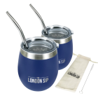 The London Sip 8oz Yerba Mate Cup Set | Blue Image
