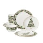image shows Kate Spade 12-Piece Dinnerware Set | Evergreen against a blank, white background Image