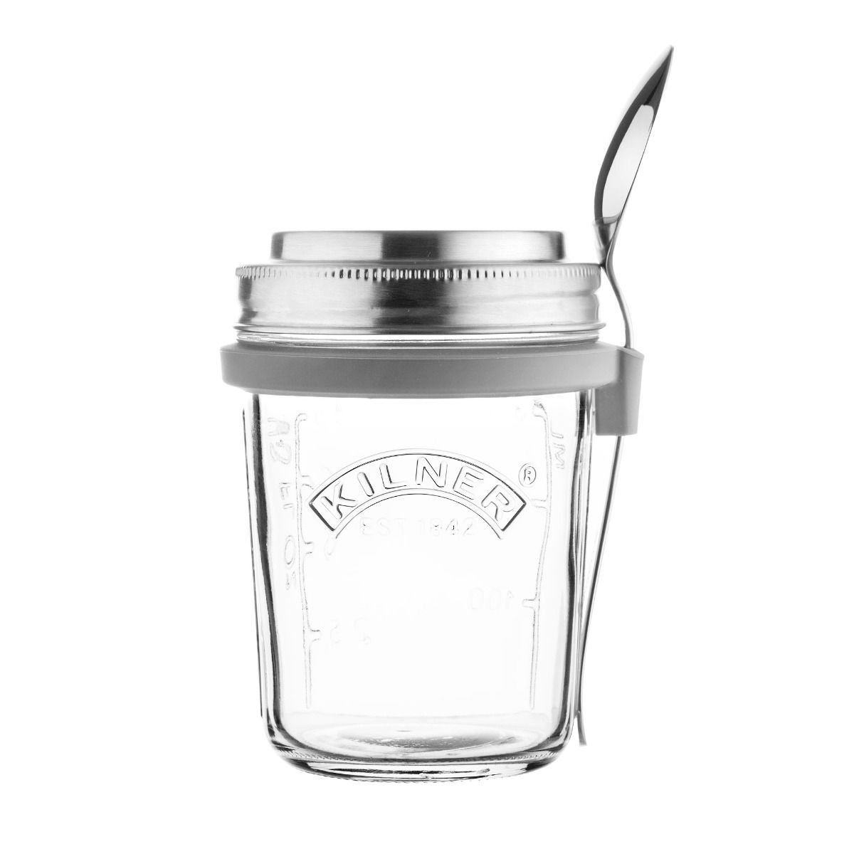 Overnight Oats Container Jar (2-Piece Set) - 18.5 oz Glass
