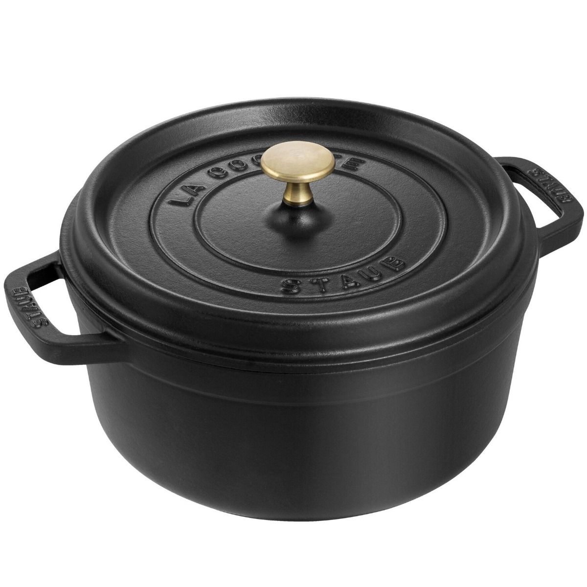Cast Iron 4 Qt. Round Dutch Oven (Matte Black) | Staub
