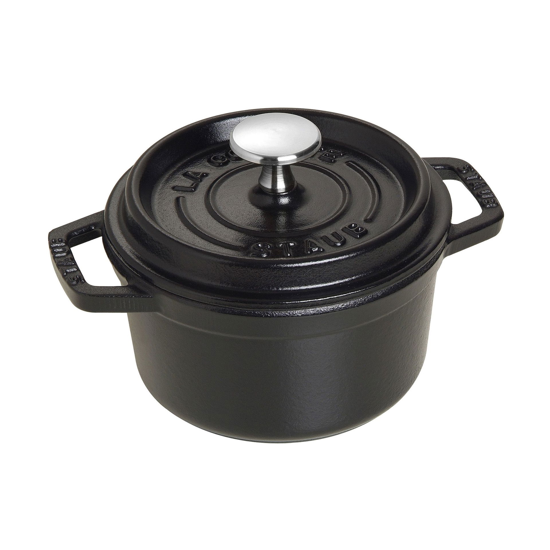 Staub Round Cocotte/Dutch Oven 0.75qt - Black Matte | Everything
