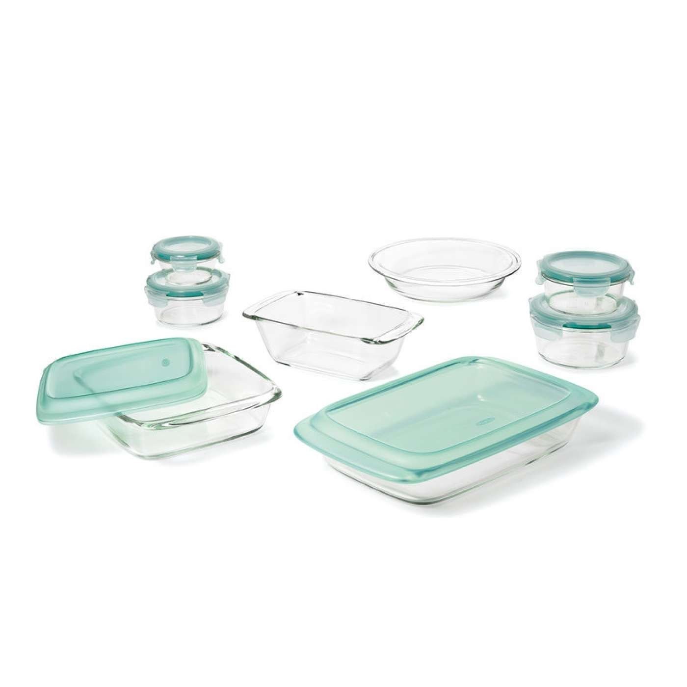 OXO Good Grips 8 Piece Prep, Serve and Store Smart Seal Glass Food Storage  Set