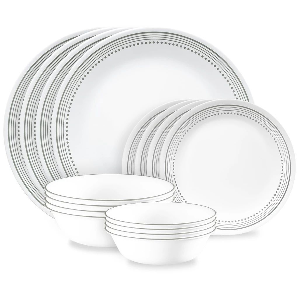 16 Piece Dinnerware Set (Mystic Gray) | Corelle | Everything Kitchens