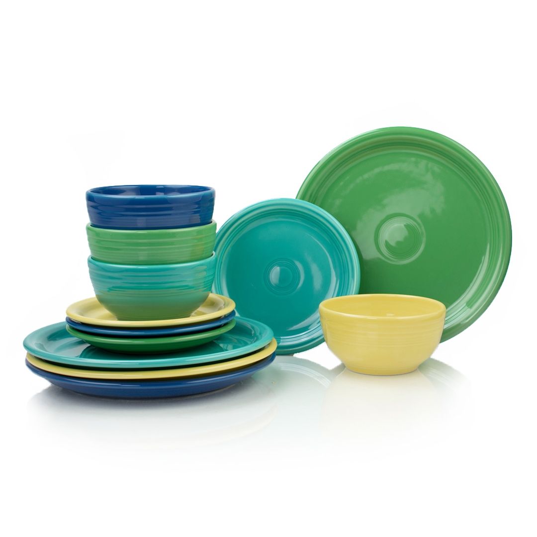 Fiesta® 12-Piece Bistro Coupe Dinnerware Set (Service for 4) | Vivid Meadow