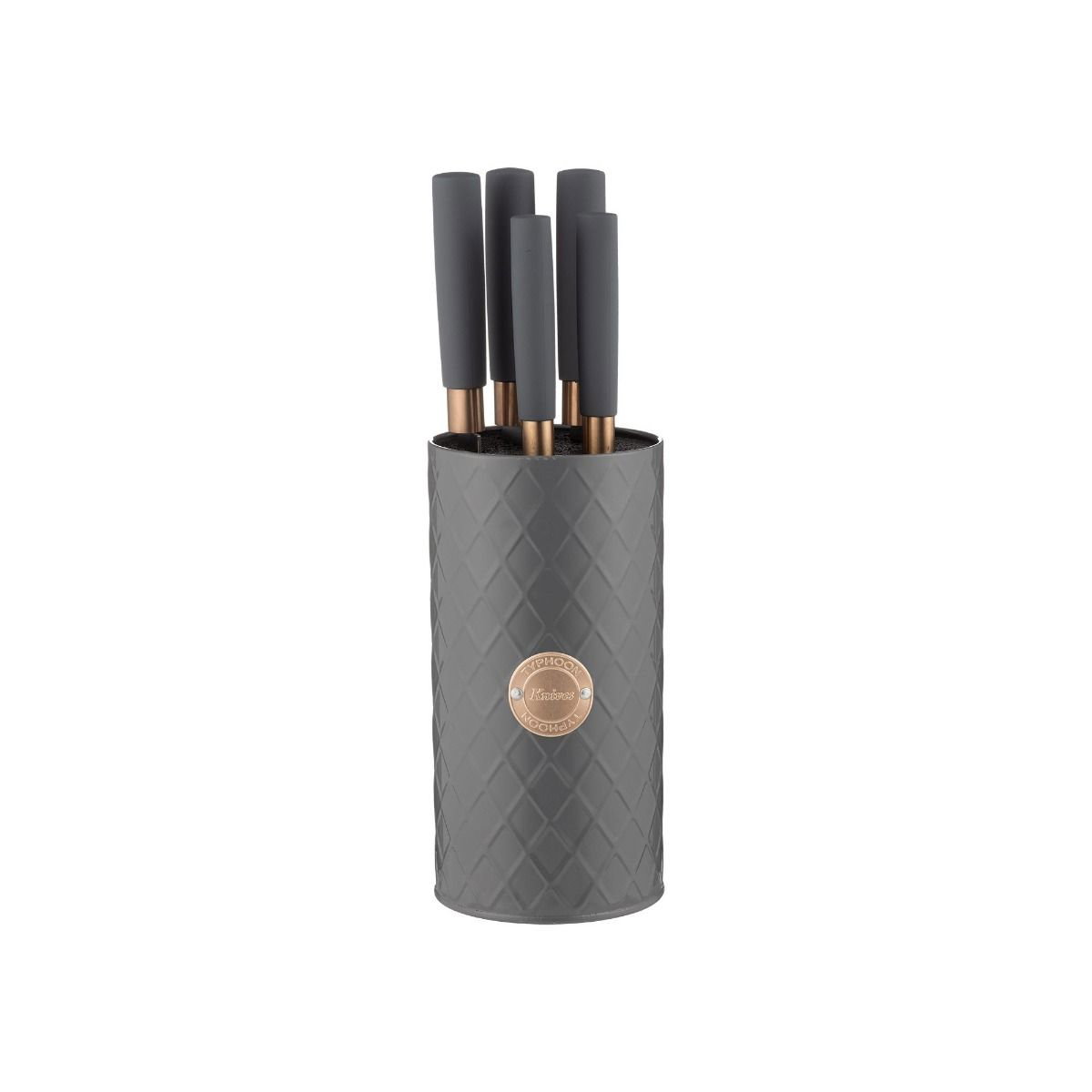 Titan Copper 6 Pce Knife Block Giftbox