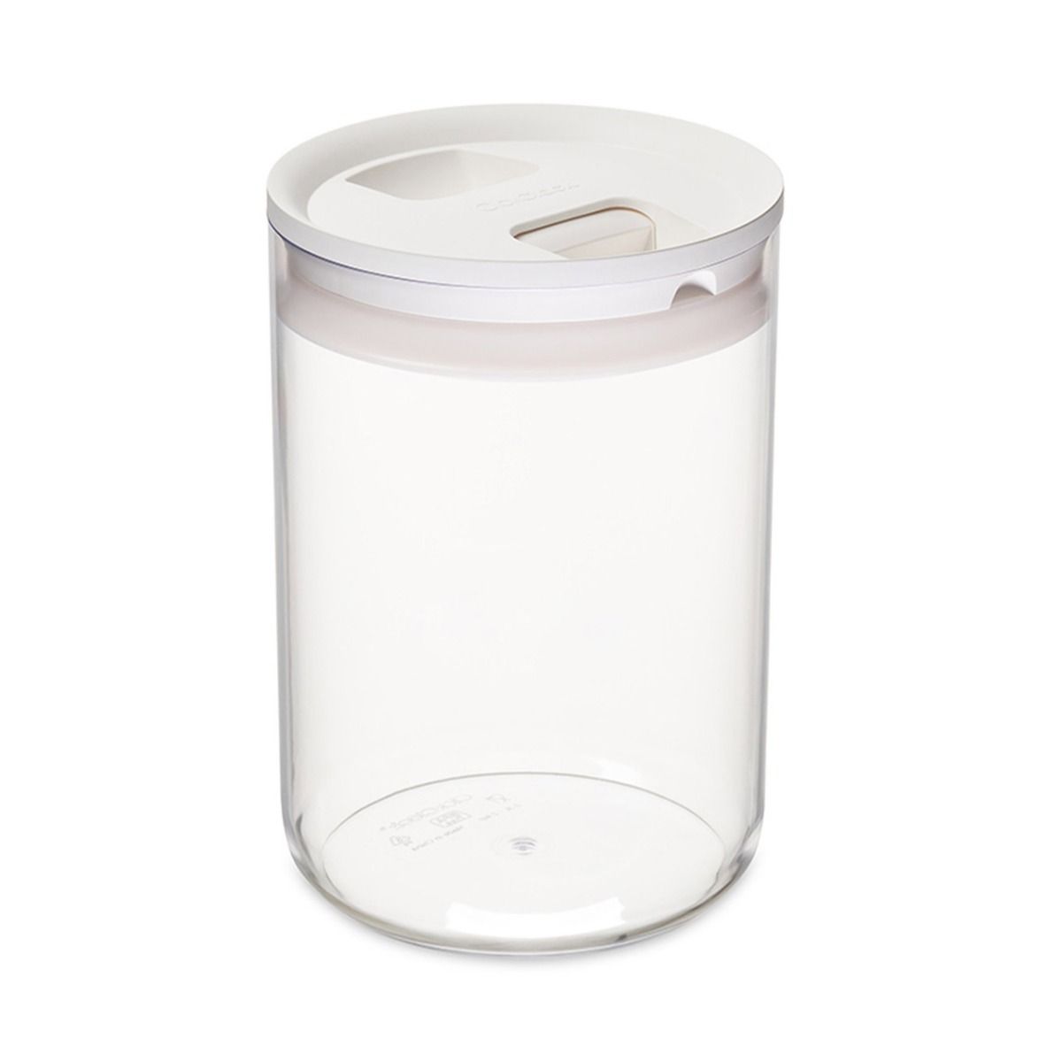 2.4 Quart Round Pantry Canister White Click Clack Everything