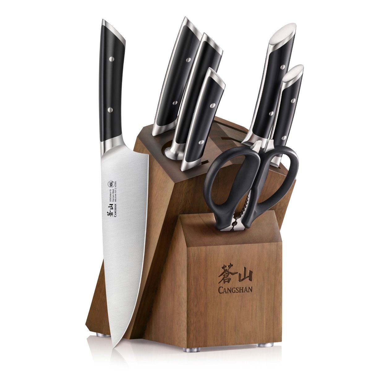 Cangshan HELENA Series German Steel Forged 9-Piece BBQ Knife Bag Set