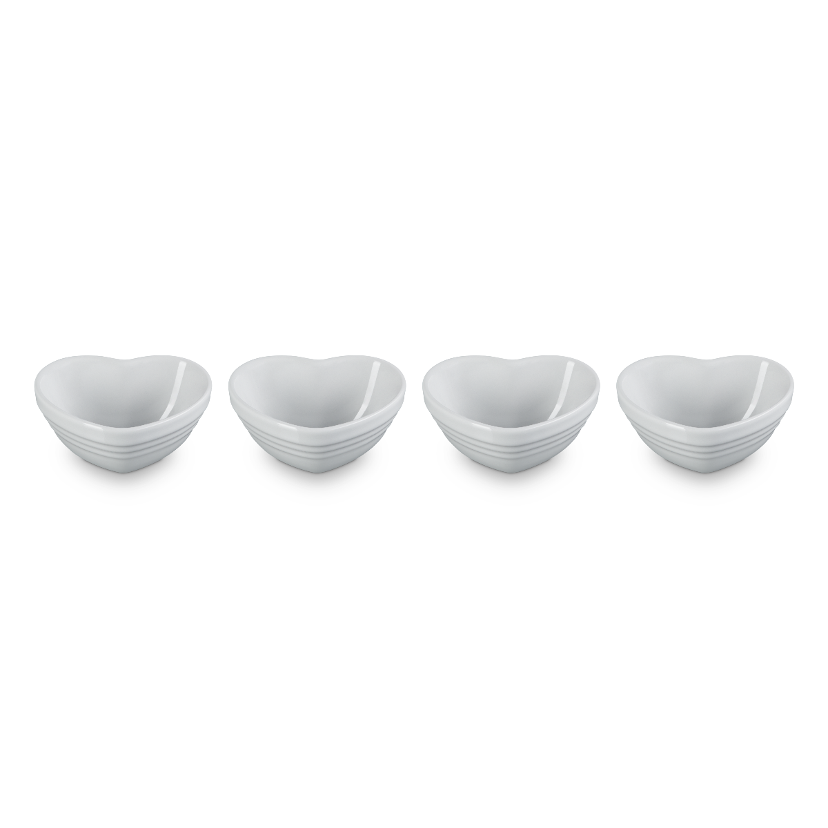 White Mini Heart Bowls (Set of 4) | Le Creuset | Everything Kitchens