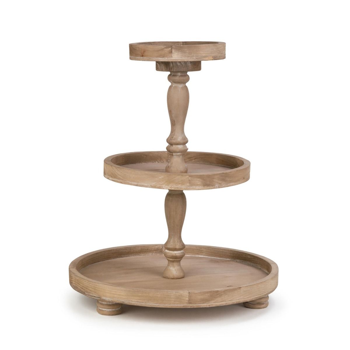 Tripar International 3-Tier Wooden Display Stand | Natural