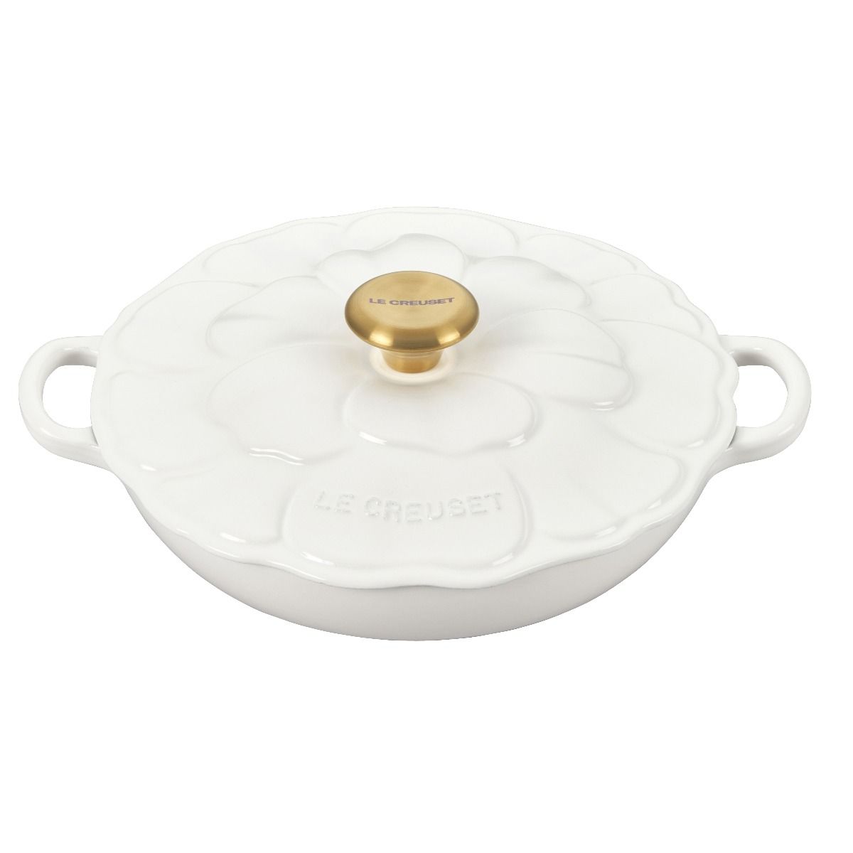 Le Creuset Signature 2.25 Qt. Flower Braiser | White